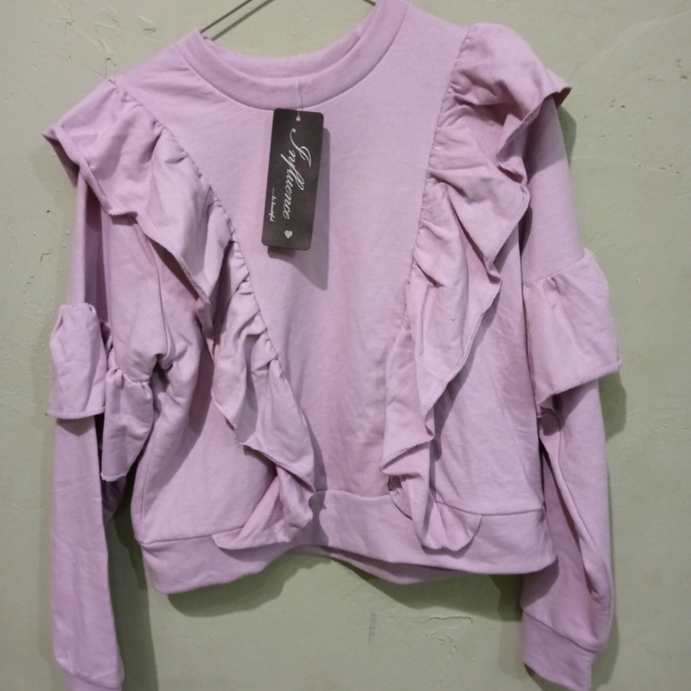 infuencyfashion lilac top. Size 12.